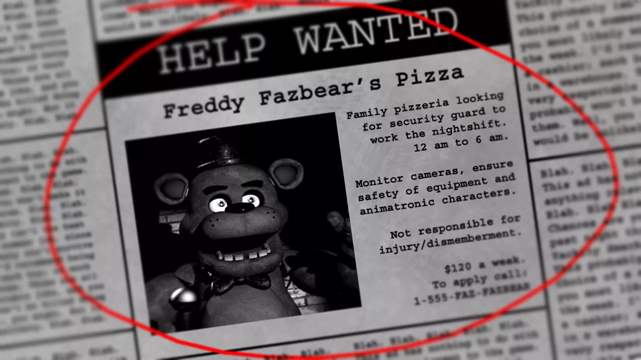 Jogo de FNAF 1 - 5 Nights at Freddy's 1 e Freddy Fazbear Pizzeria